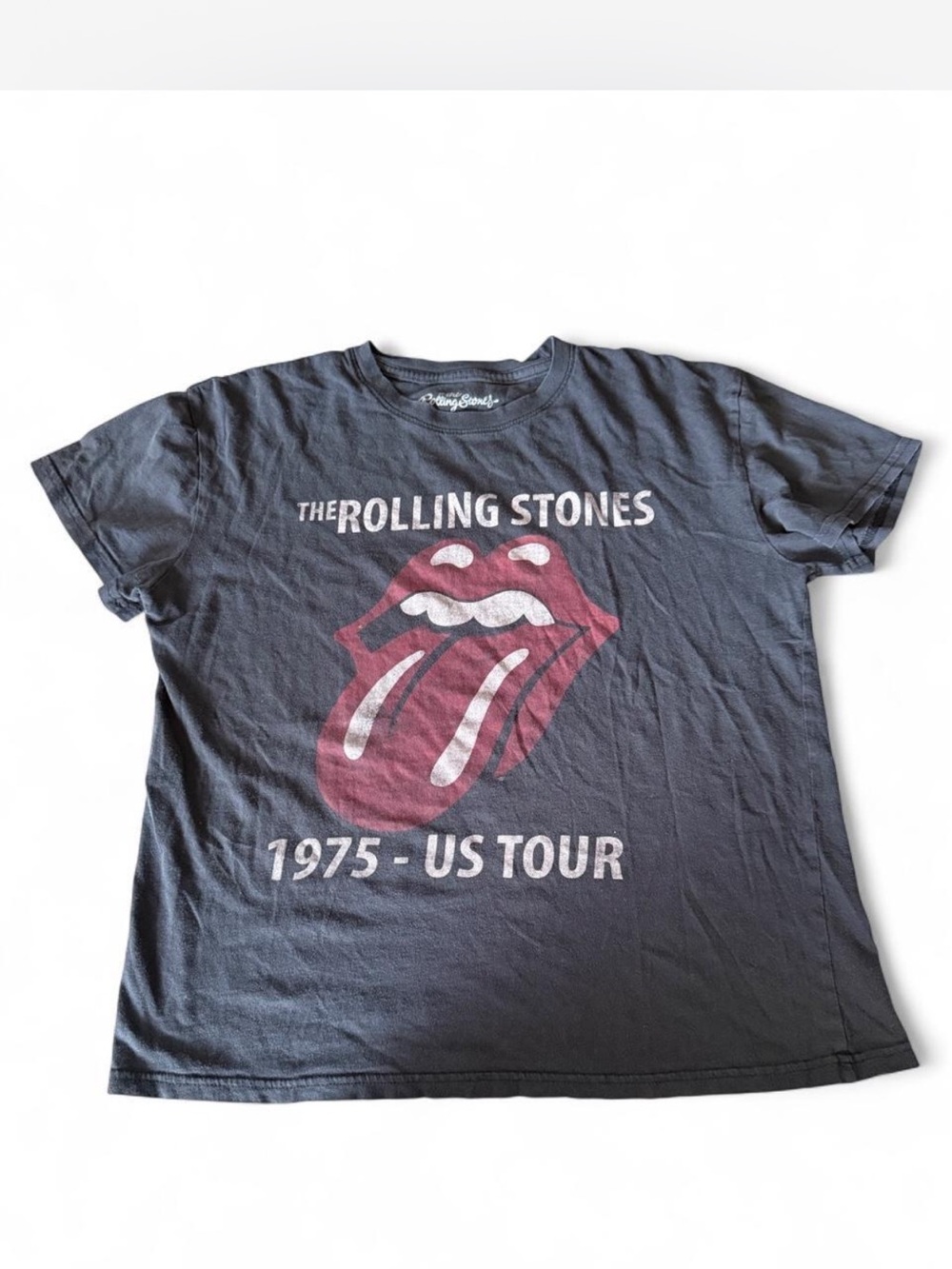 The Rolling Stones 1975 US Tour Graphic Tee - Black